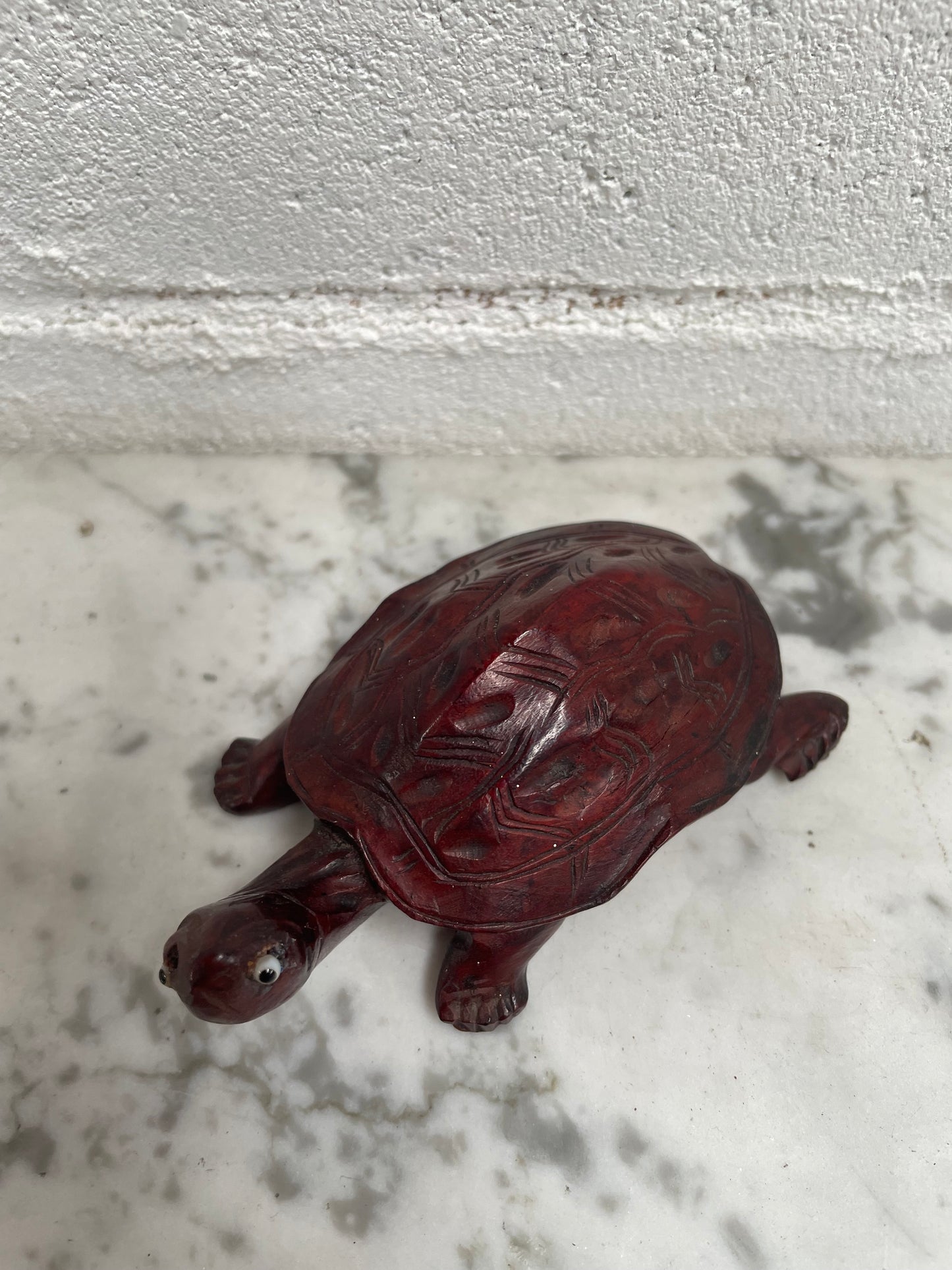 Vintage Hand Carved Rosewood Tortoise