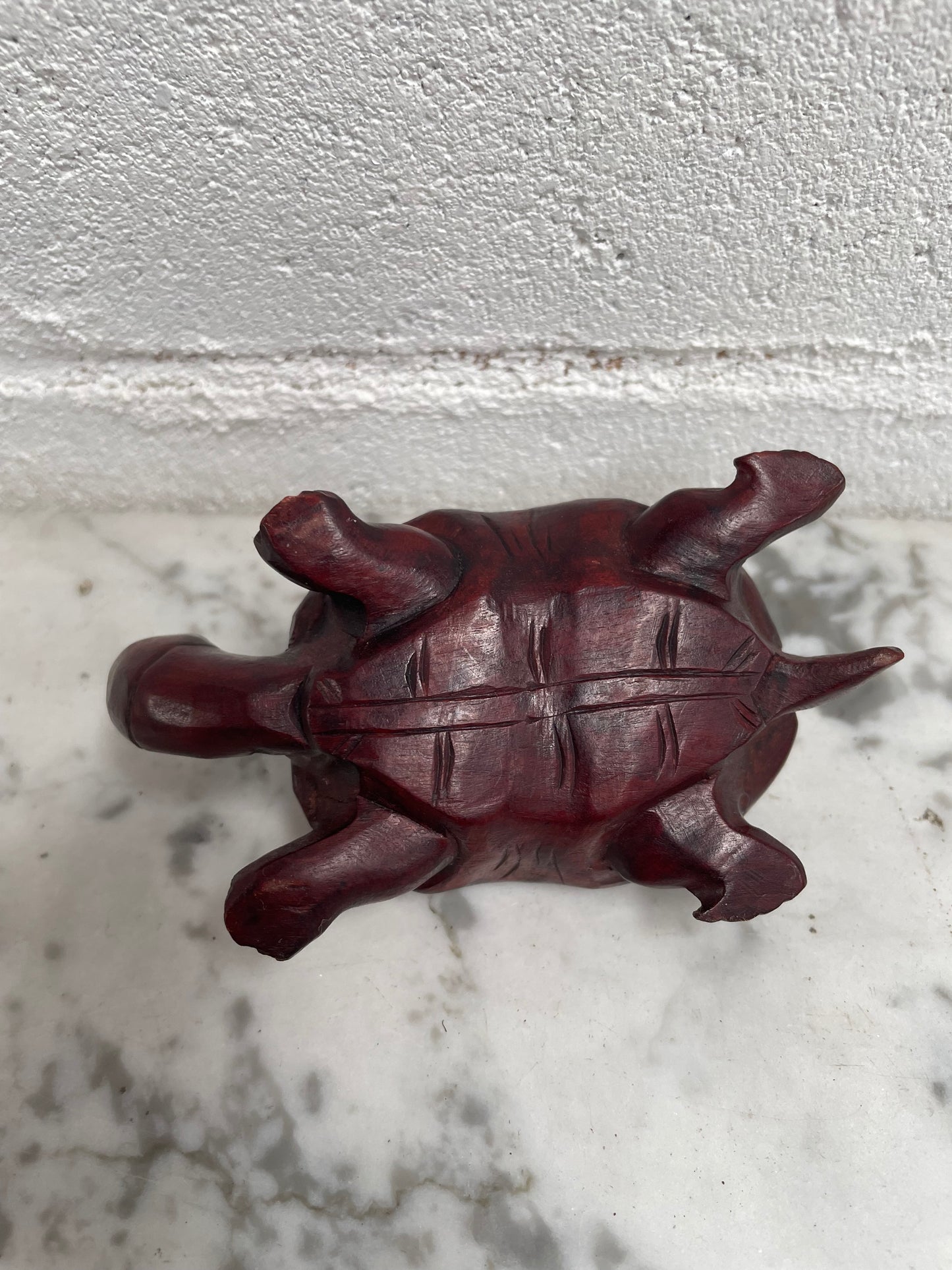Vintage Hand Carved Rosewood Tortoise