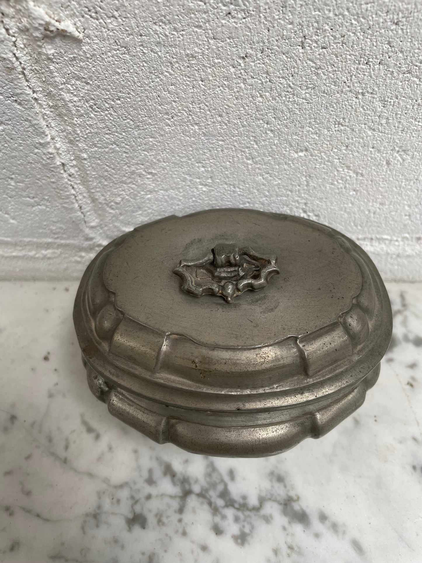 Antique Miniature Pewter Tureen