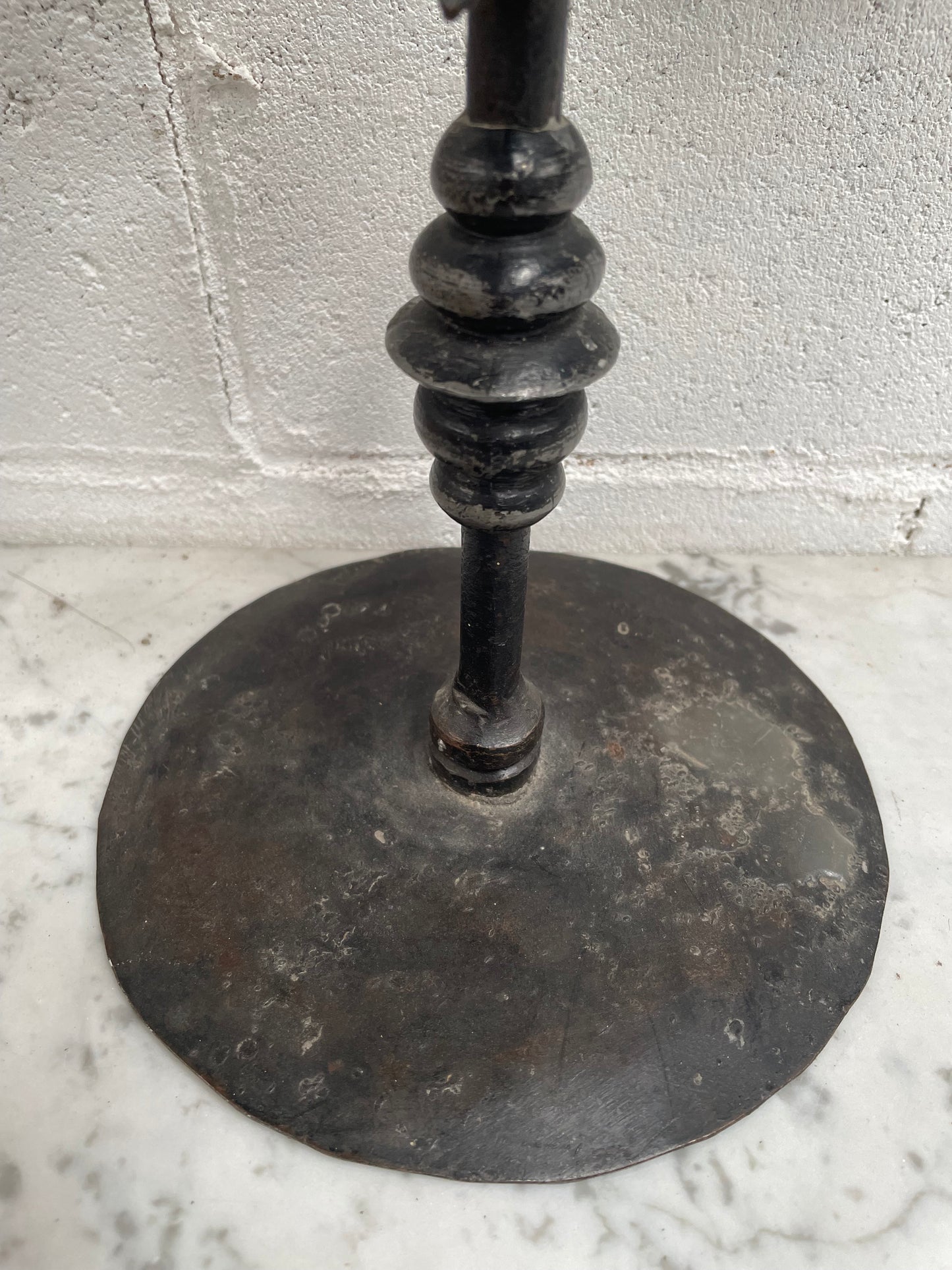 Rustic Wrought Iron Candle Holder