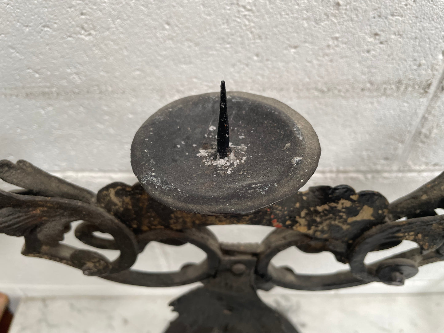 Rustic Wrought Iron Candle Holder