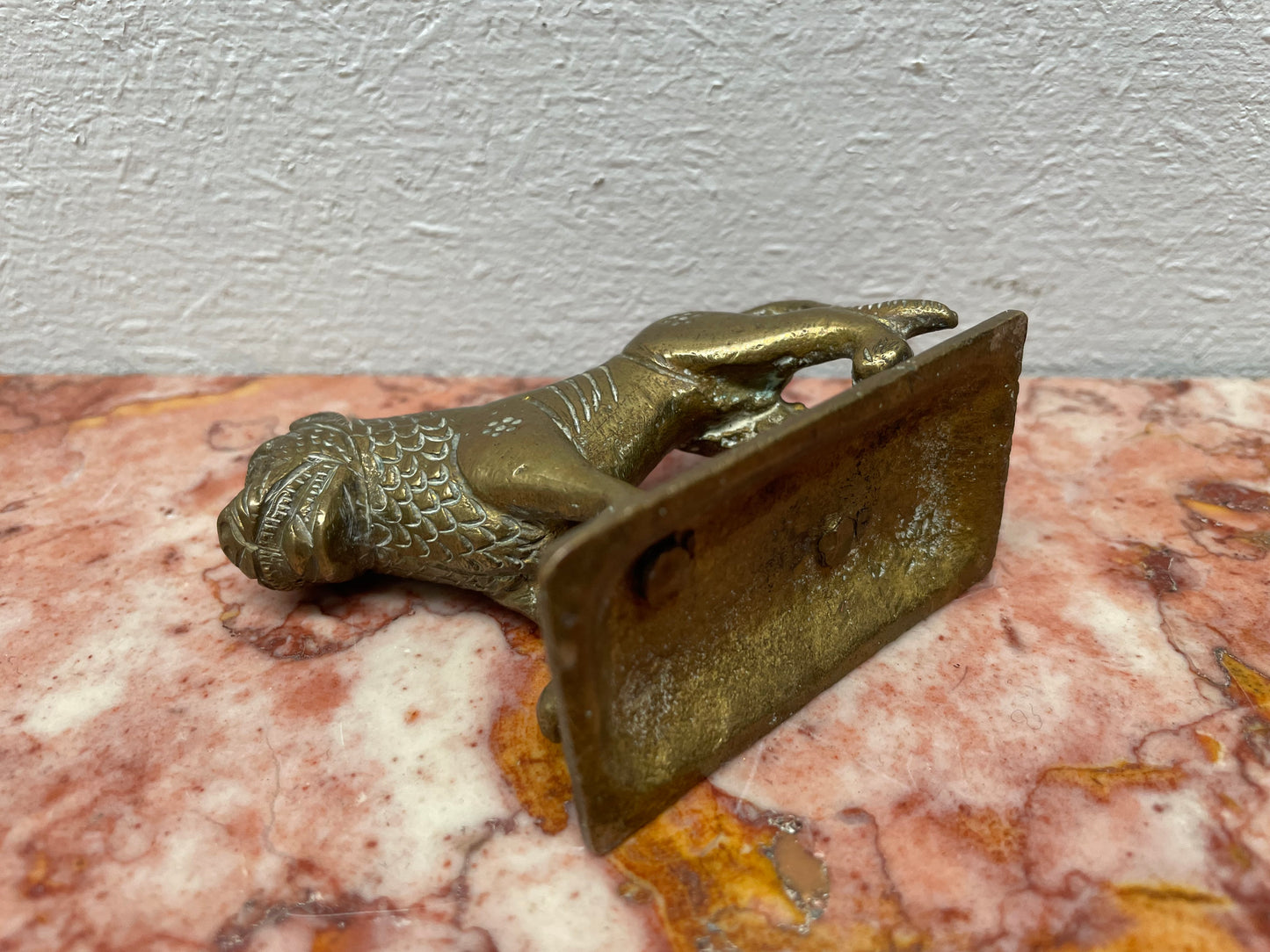 Vintage Cast Brass Lion Figure