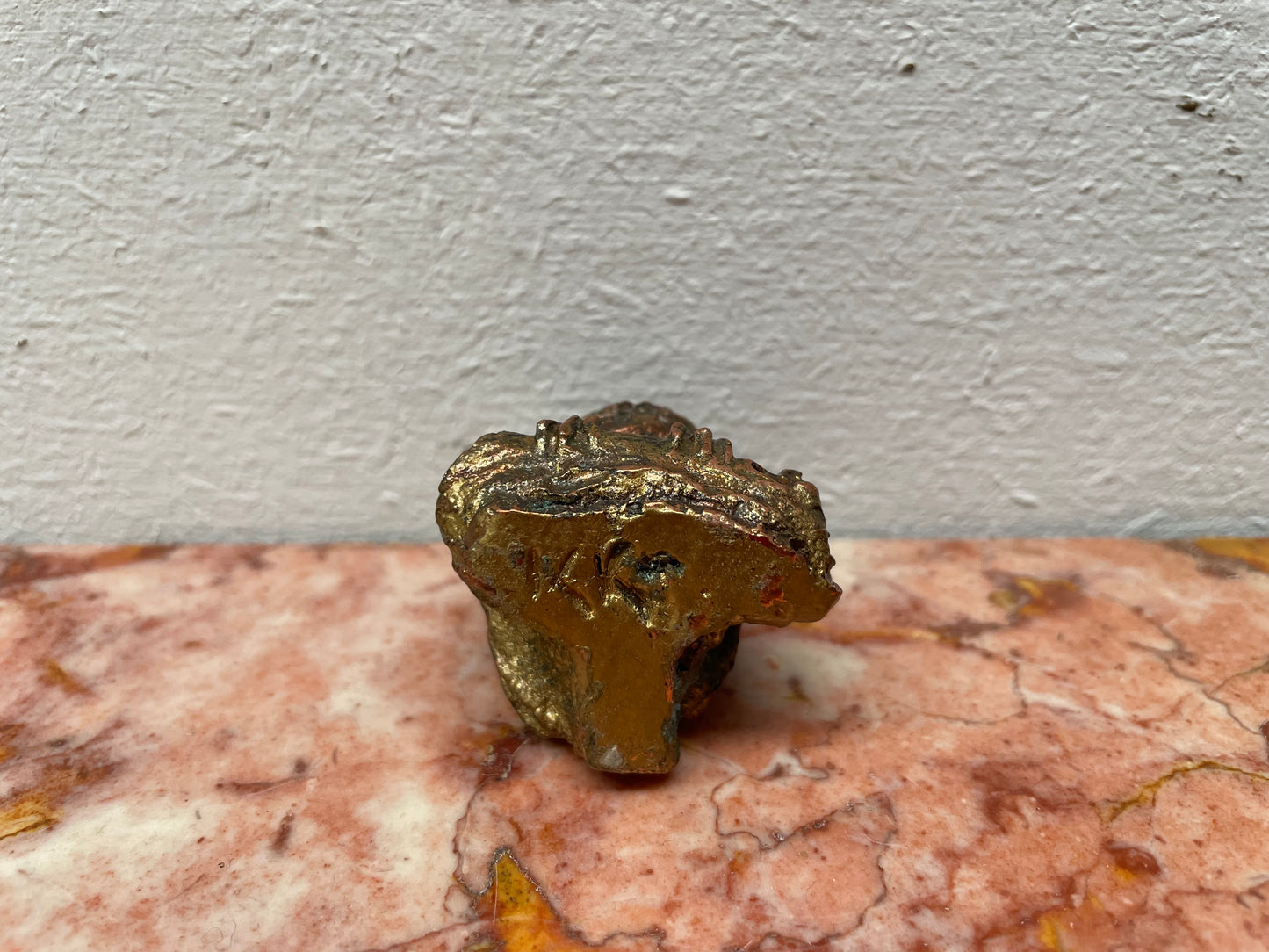 Very heavy Vintage cast copper and gilt owl sculpture, it is signed on the base and weights 323 grams. It is in good original condition.