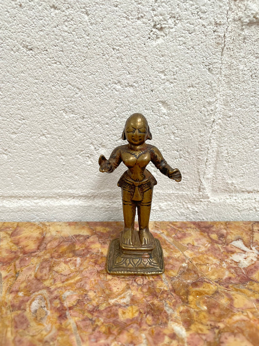 Antique bronze casting of Radha, sourced locally and in good original condition.