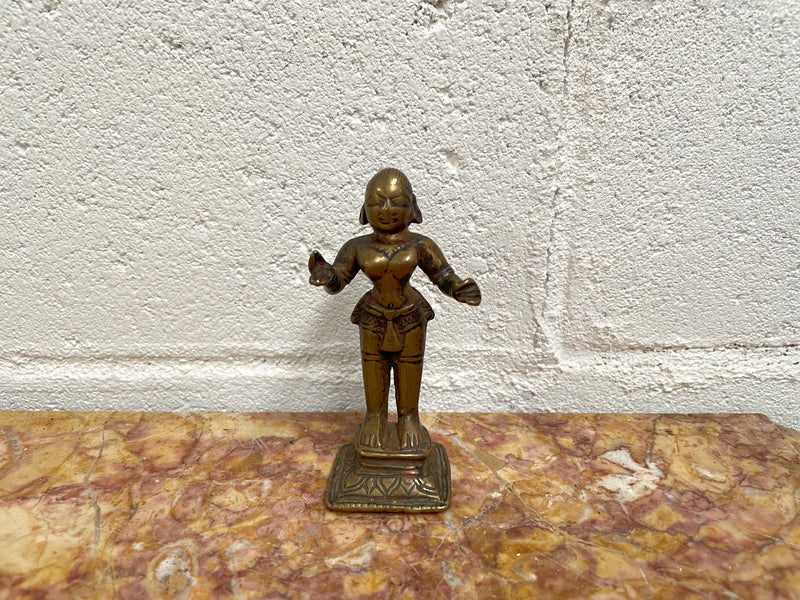 Antique bronze casting of Radha, sourced locally and in good original condition.