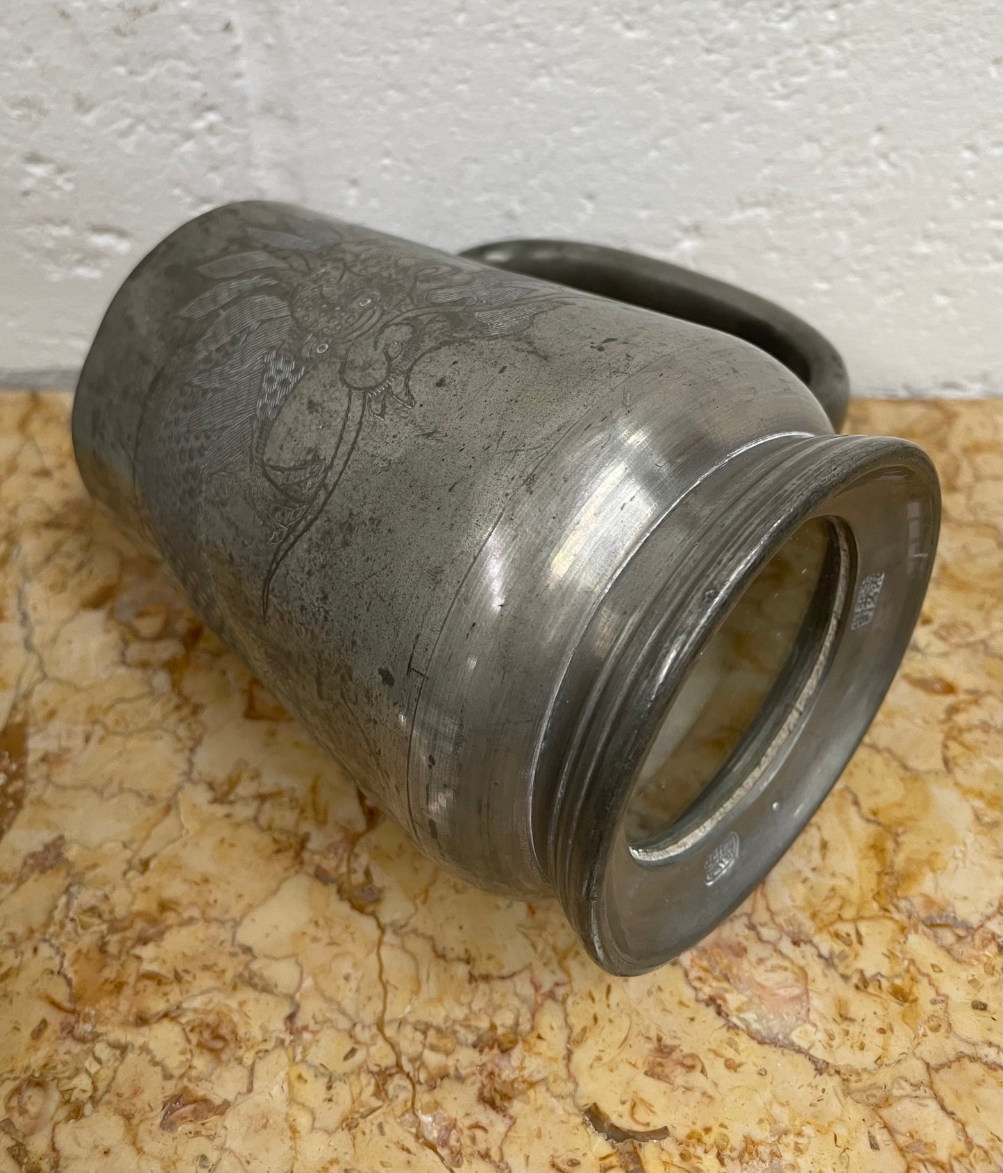 Art Deco Chinese "Kut Hing Swatow" Pewter Mug
