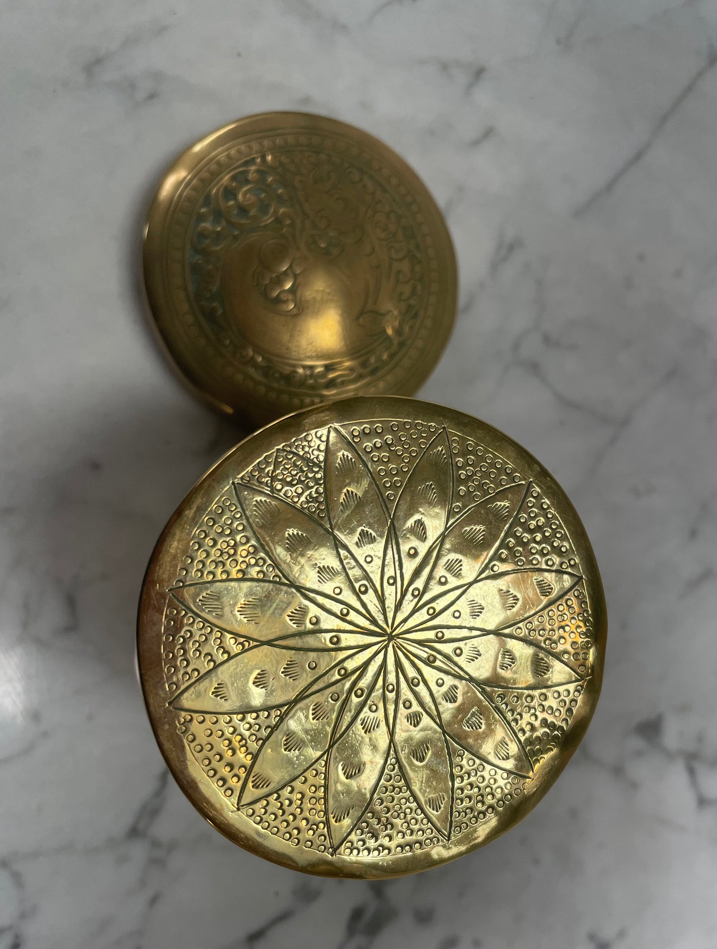 Vintage Lidded Indian Brass Container