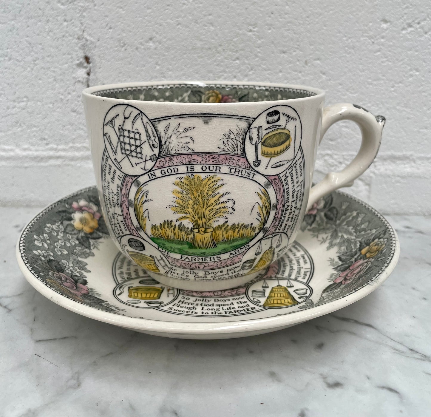 Large "Adams" Farmers Cup & Saucer