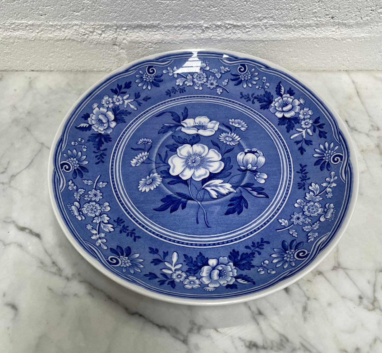 Spode Large Blue & White Cup and Saucer