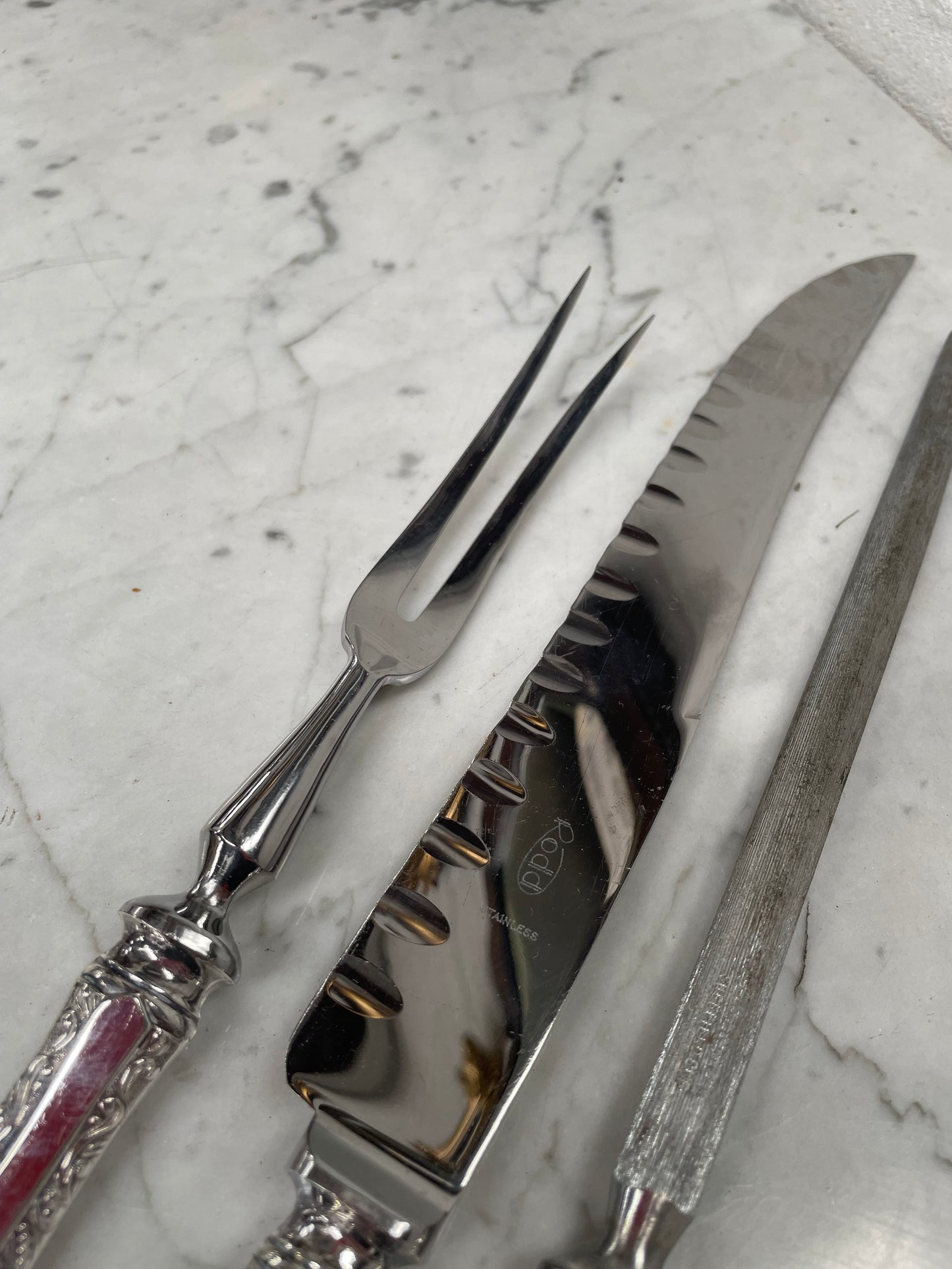 Vintage Boxed Rodd Silver Plate Carving Set