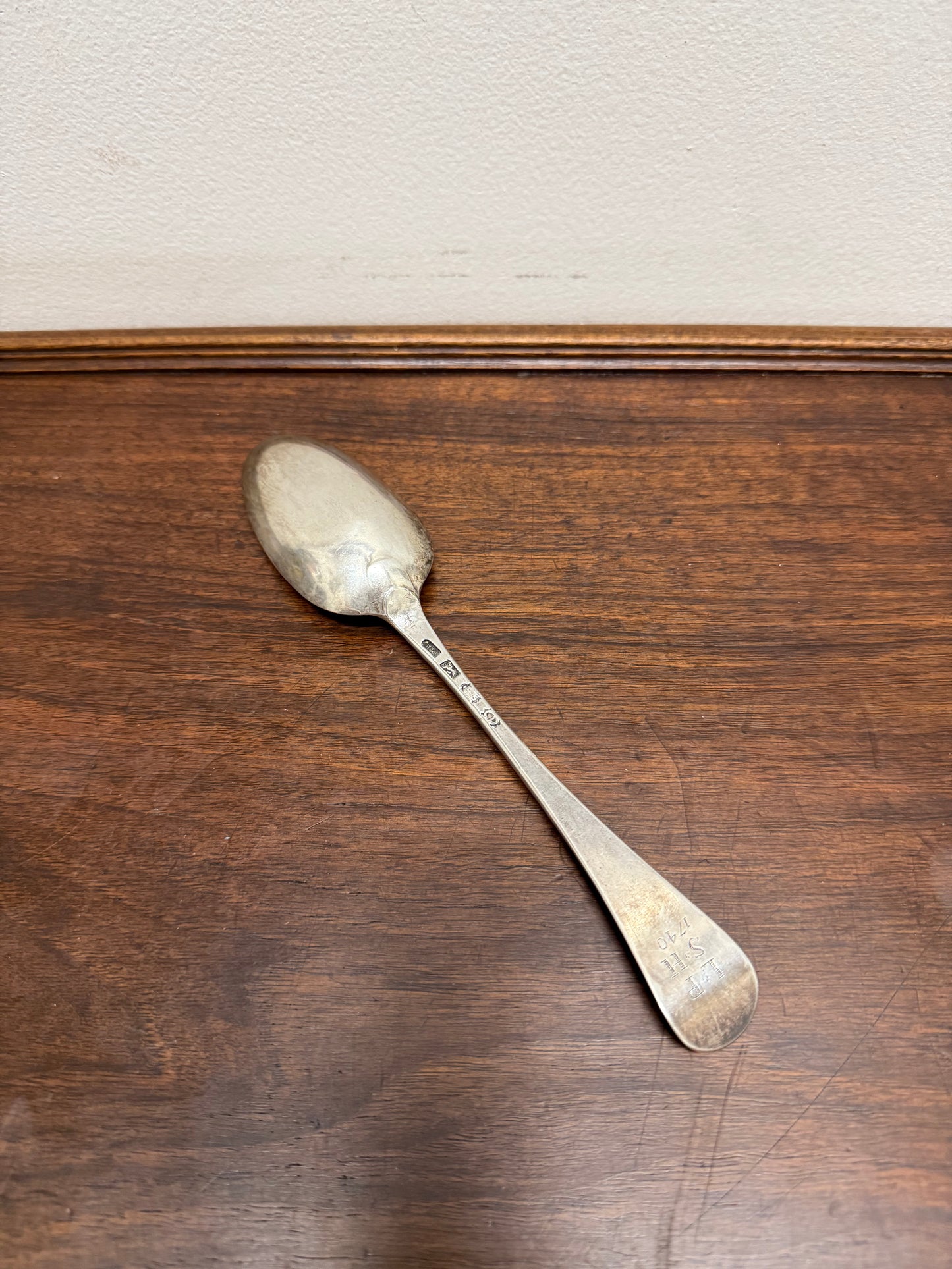 London Sterling Silver Rat Tail Serving Spoon Hallmarked for1622