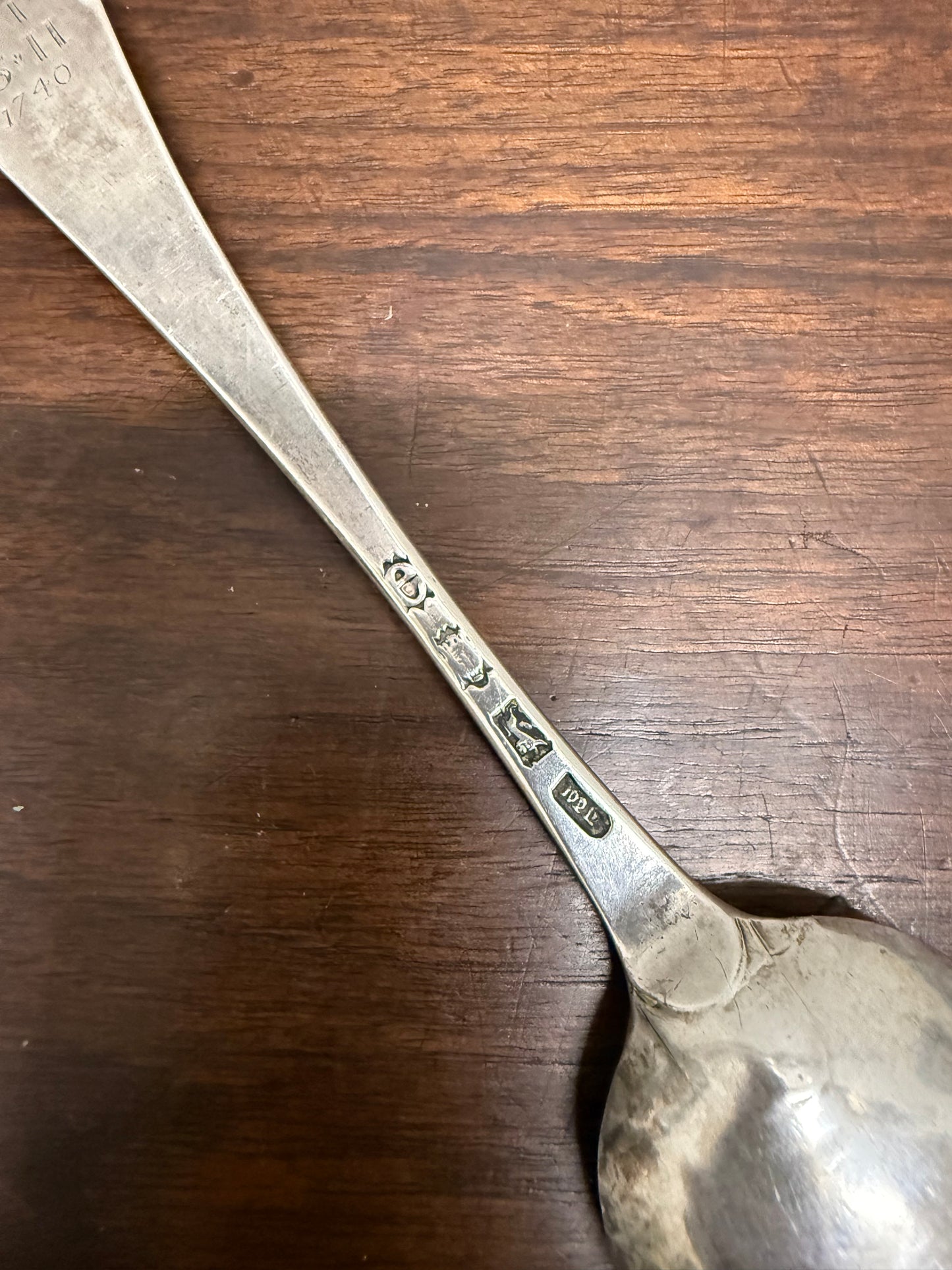 London Sterling Silver Rat Tail Serving Spoon Hallmarked for1622