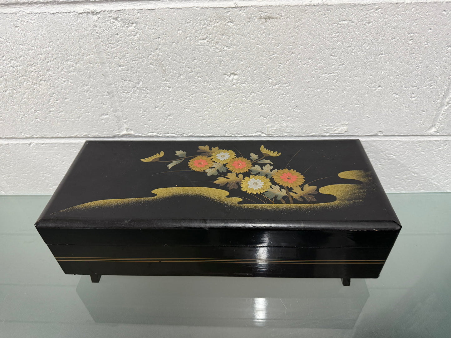 Vintage Japanese Lacquer Musical Jewellery Box