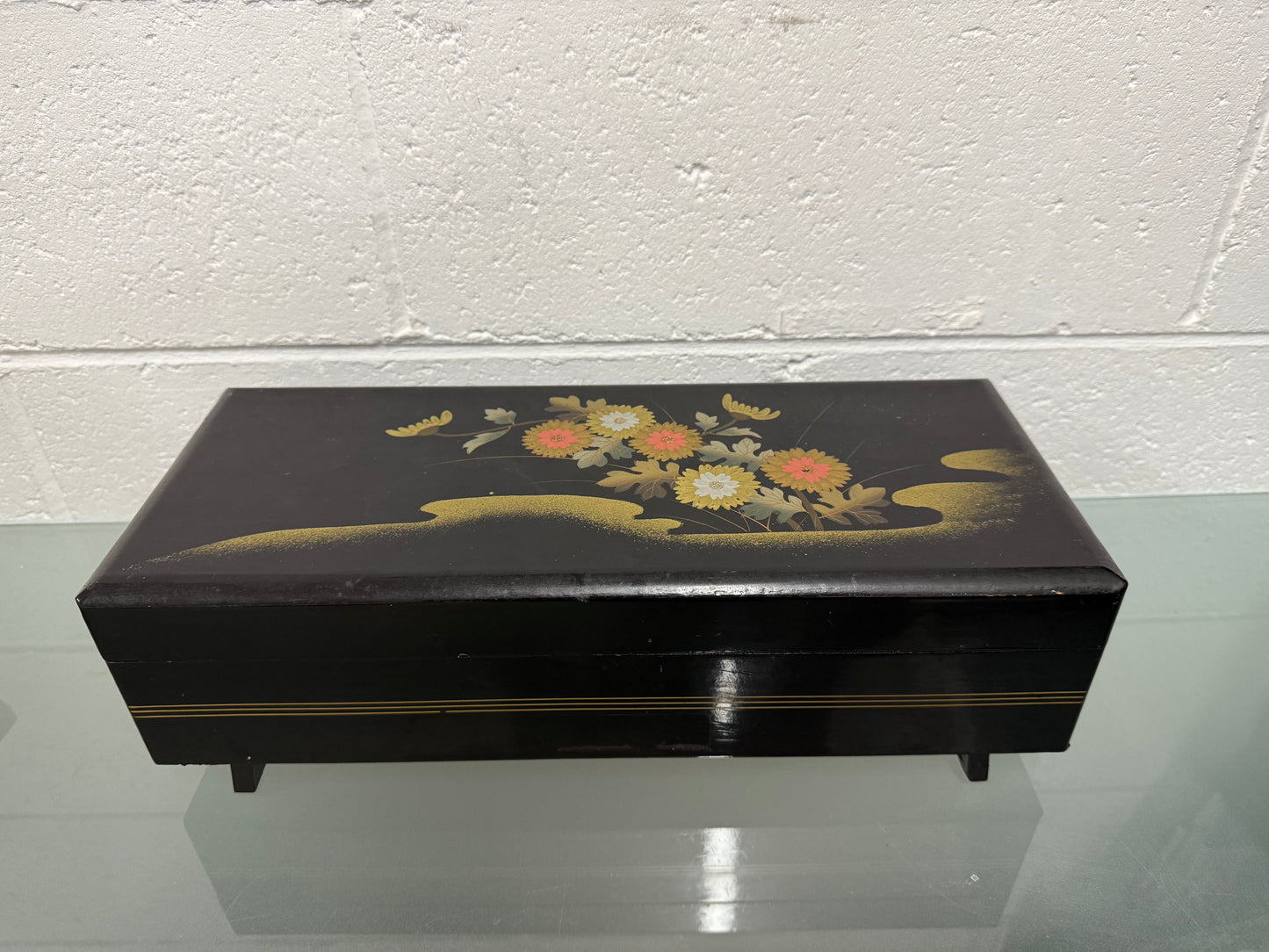 Vintage Japanese Lacquer Musical Jewellery Box
