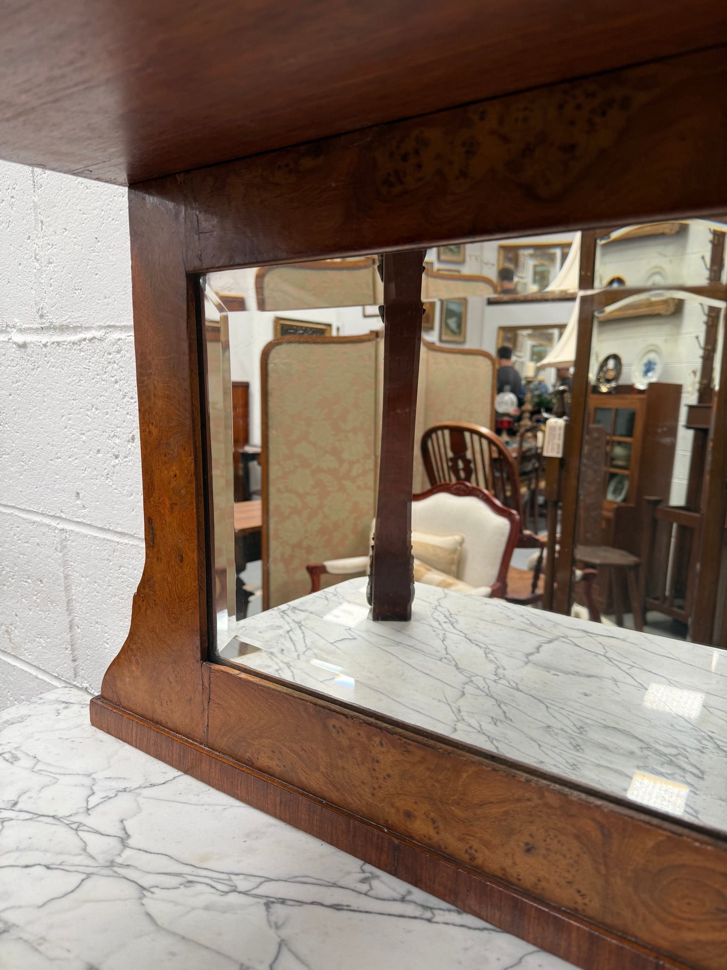 Stunning Belle Epoque French Marble Top Buffet/ Sideboard