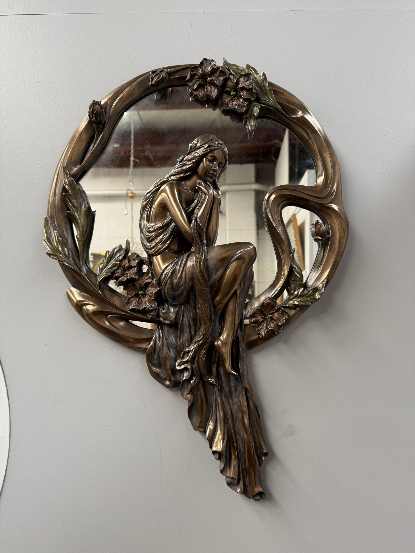 Charming Vintage Art Nouveau Style Mirror