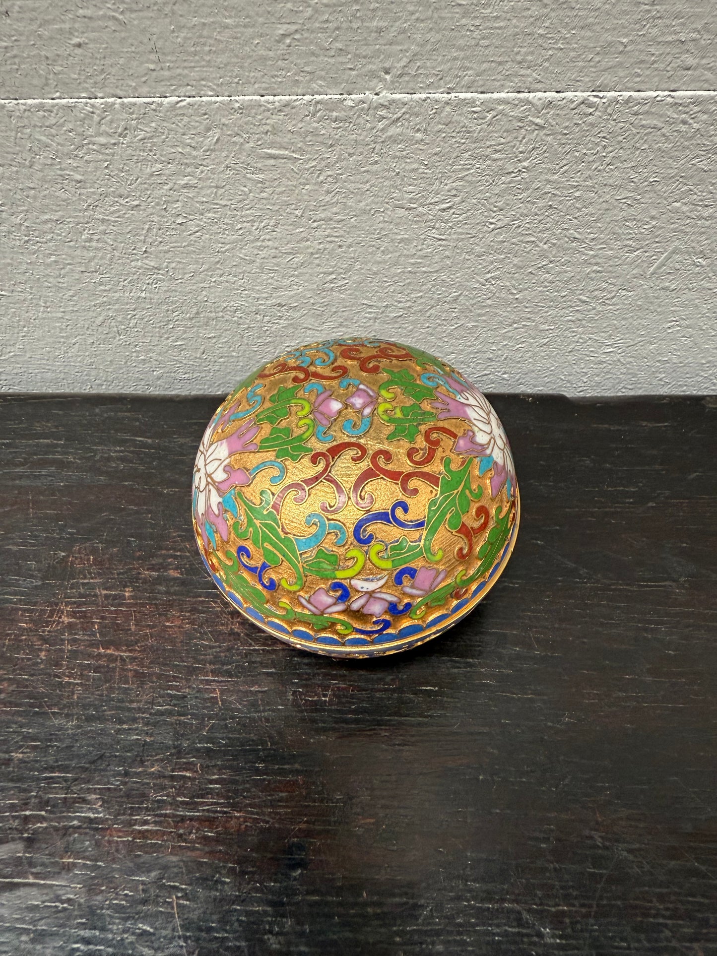 Pretty Vintage Chinese Cloisonne Trinket Box