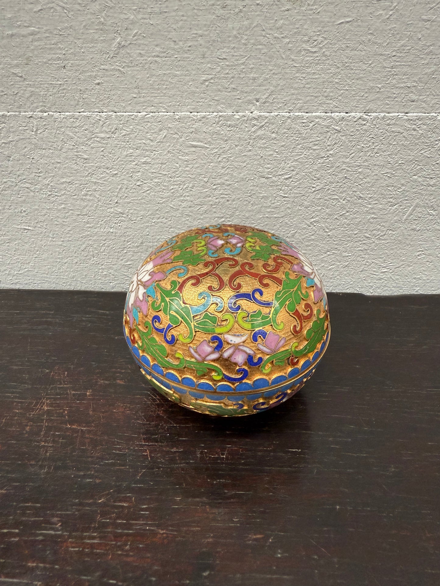 Pretty Vintage Chinese Cloisonne Trinket Box
