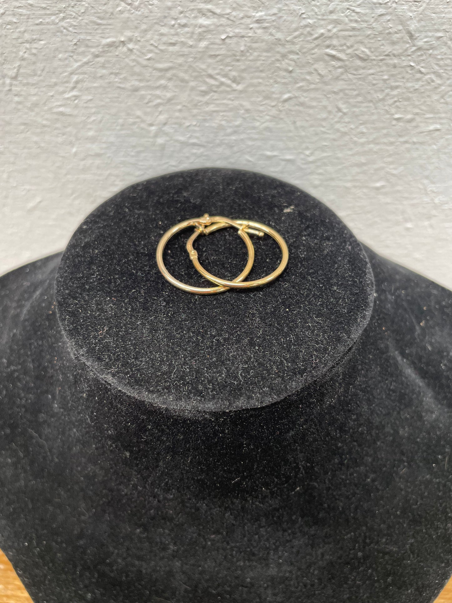 Pair Of Vintage 9 Carat Over Silver Hoop Earrings