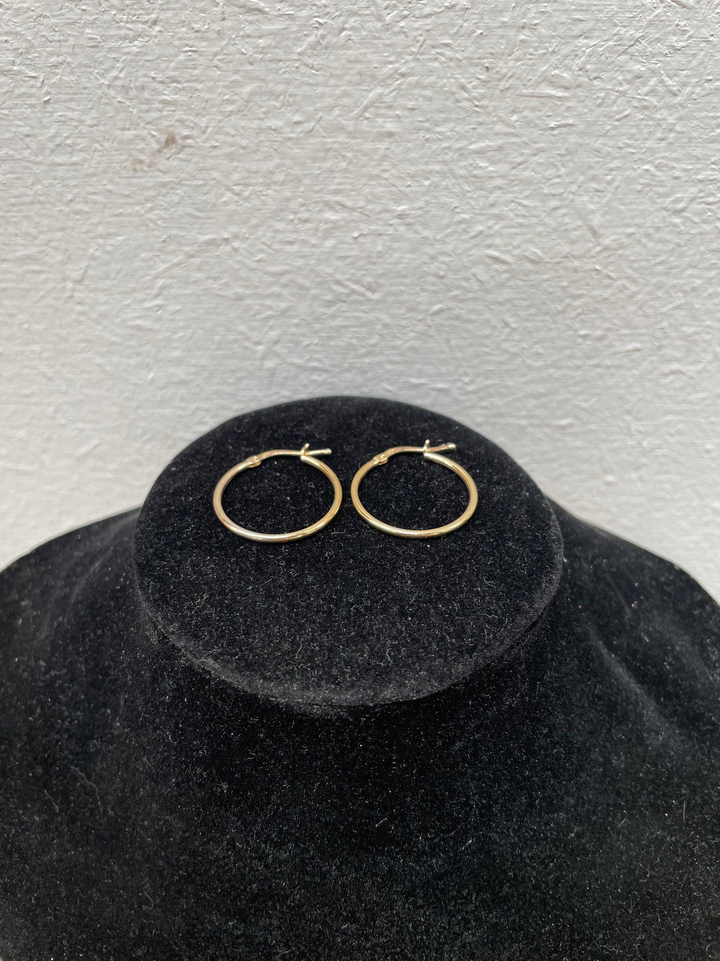 Pair Of Vintage 9 Carat Over Silver Hoop Earrings