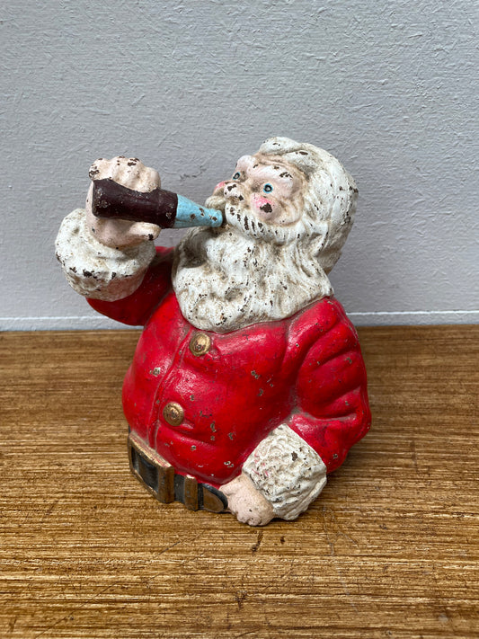 Antique Santa Claus Cast Iron Money Bank
