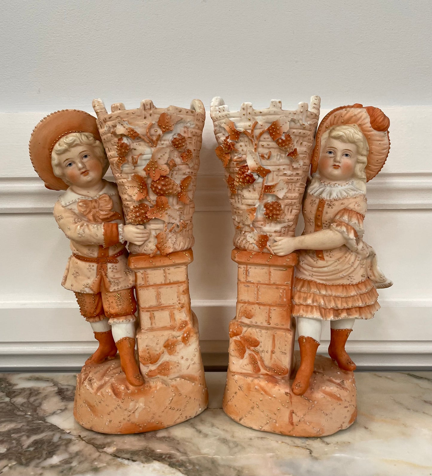 Pair of Late Victorian Bisque Figures