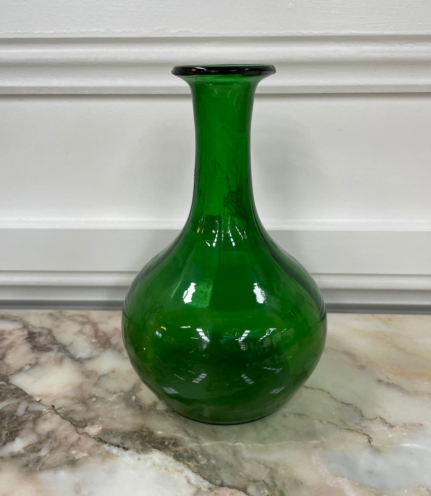 Victorian Mary Gregory Green Vase