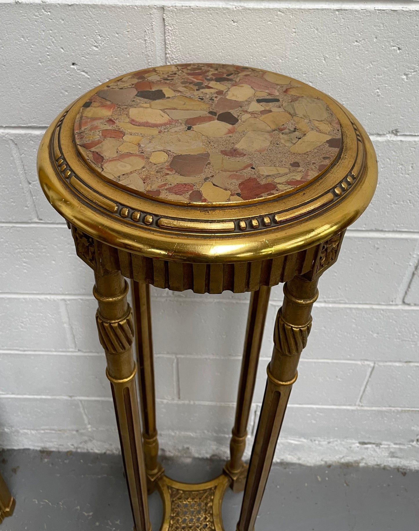 Stylish Art deco Marble Top Pedestal