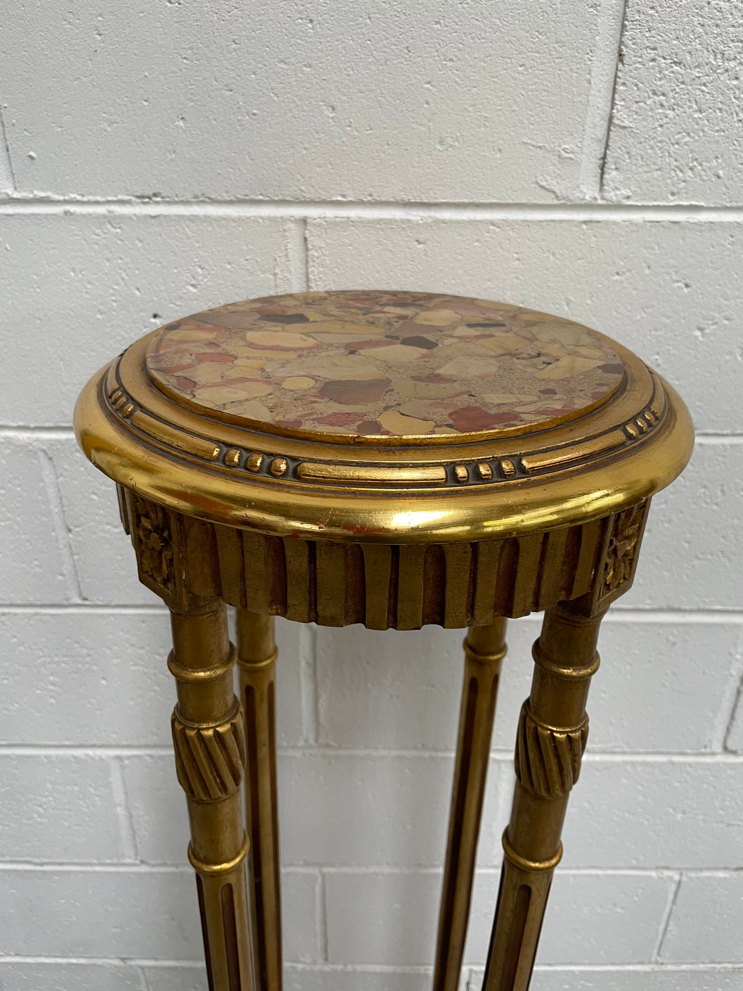 Stylish Art deco Marble Top Pedestal