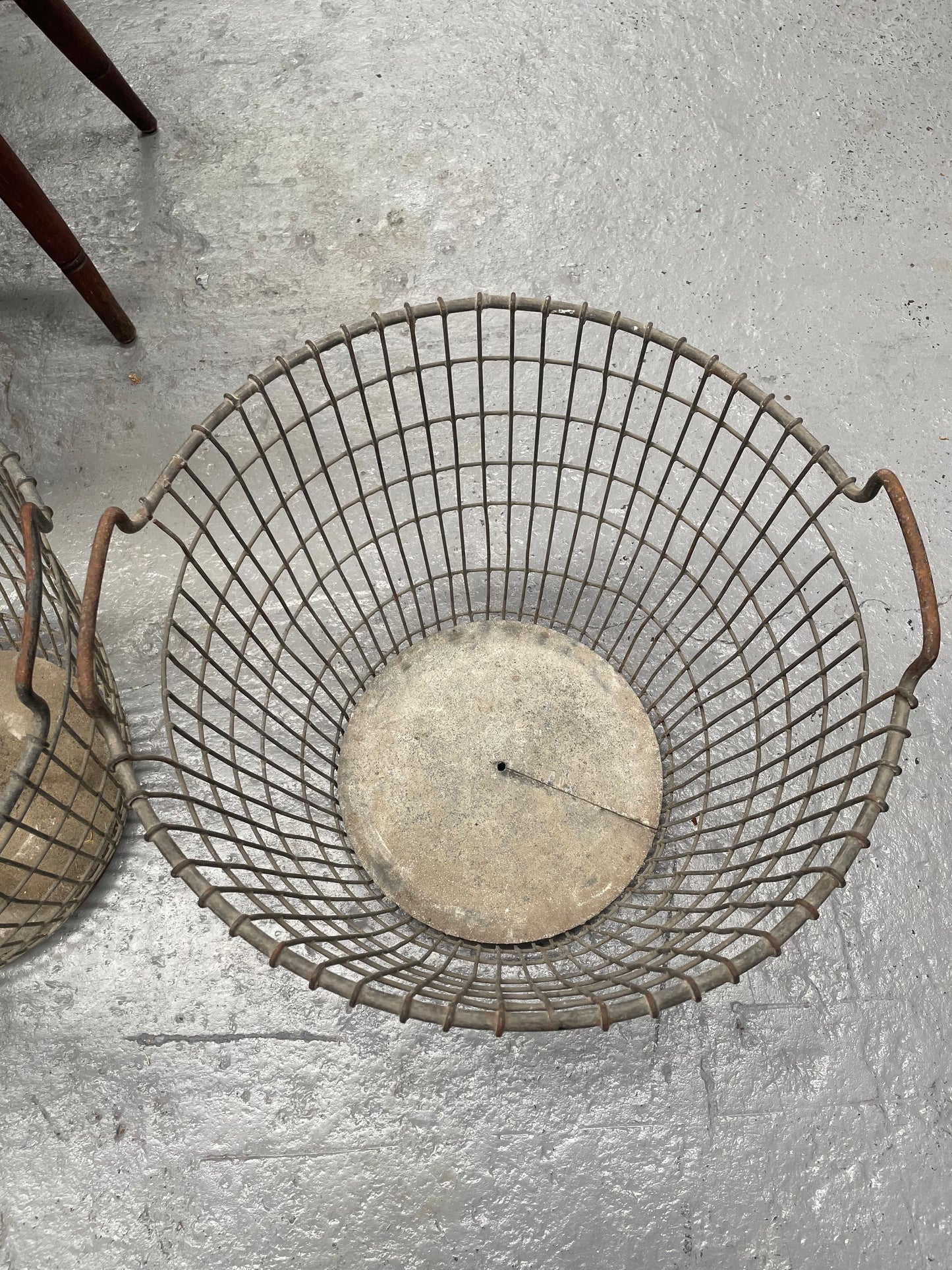 Large French Wire Harvesting Basket