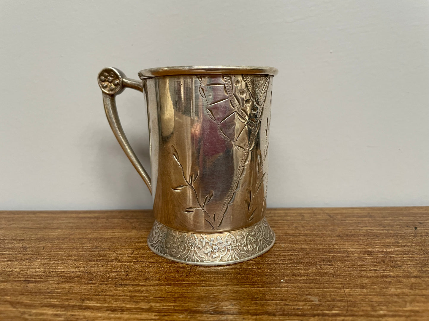 Good Quality Victorian Silver Plate Christening Cup