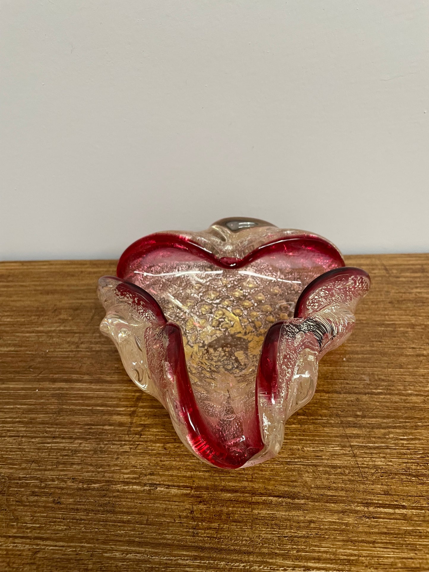 Vintage Murano Bullicante Adventurine Dish