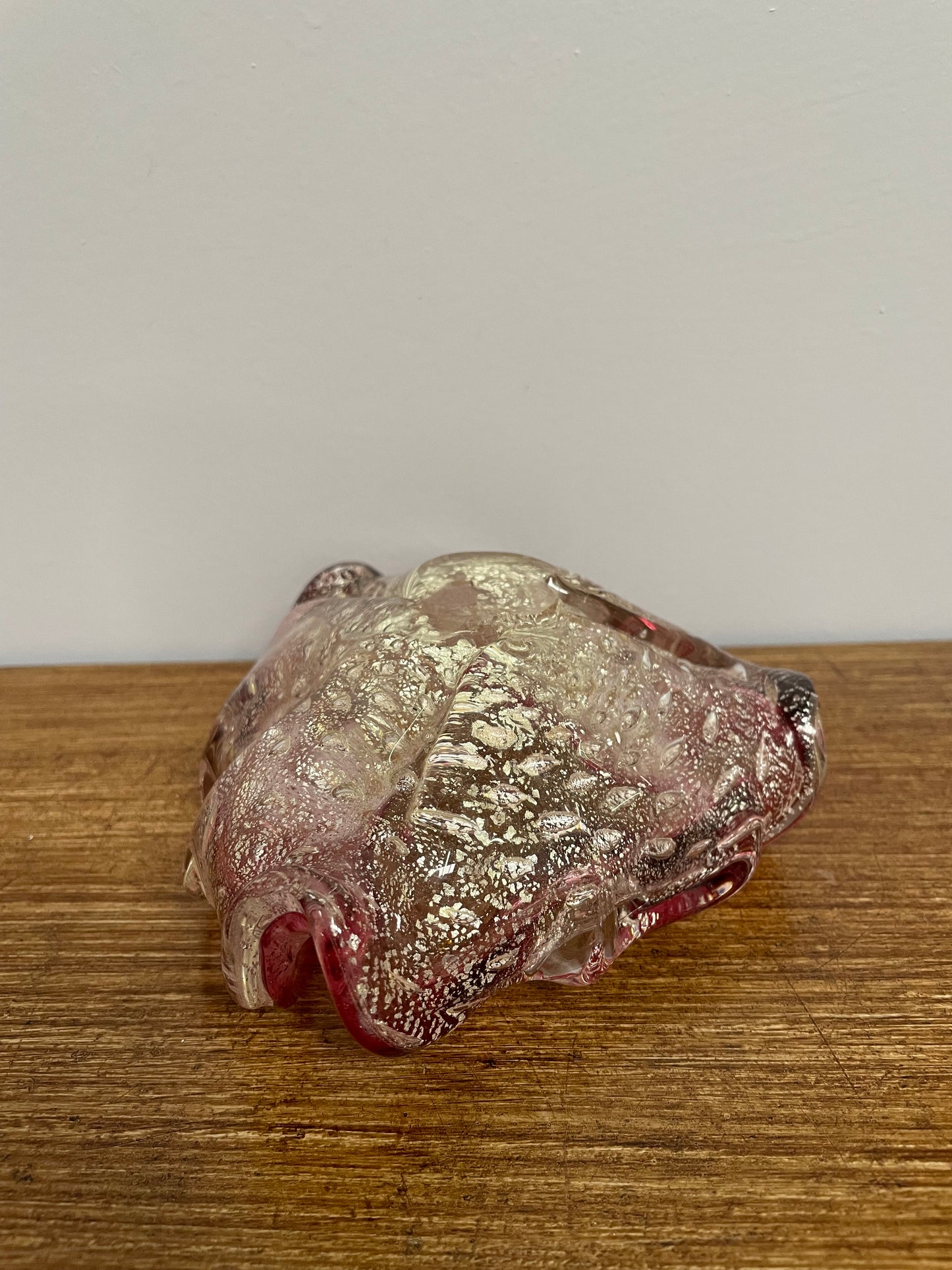 Vintage Murano Bullicante Adventurine Dish