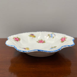 Shelley Rose, Pansy, Forget Me Not Pattern, Blue Edged Pin dish