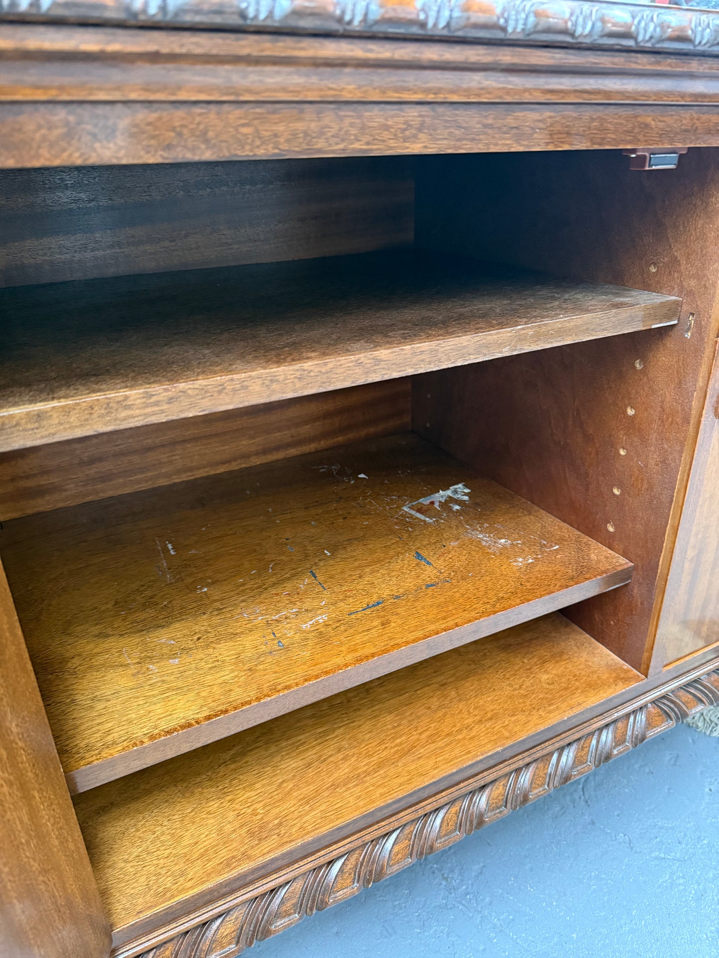 Mahogany Chippendale Style TV Cabinet