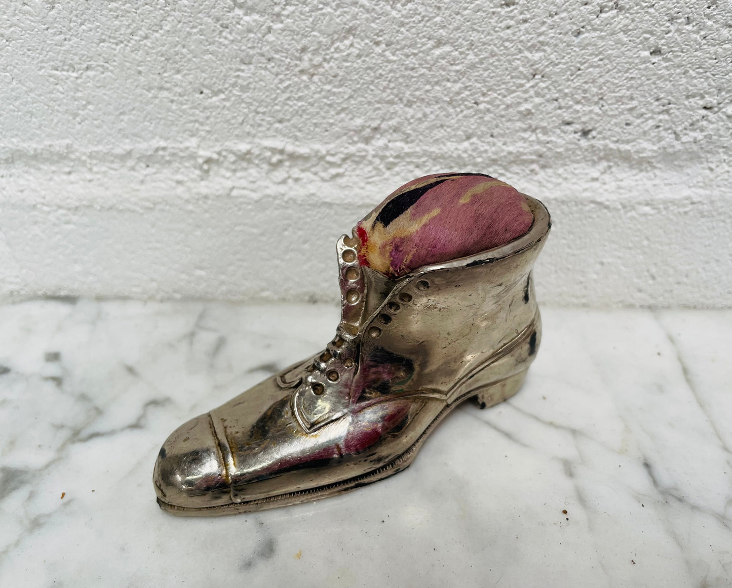 Edwardian Novelty Metal Shoe Pin Holder