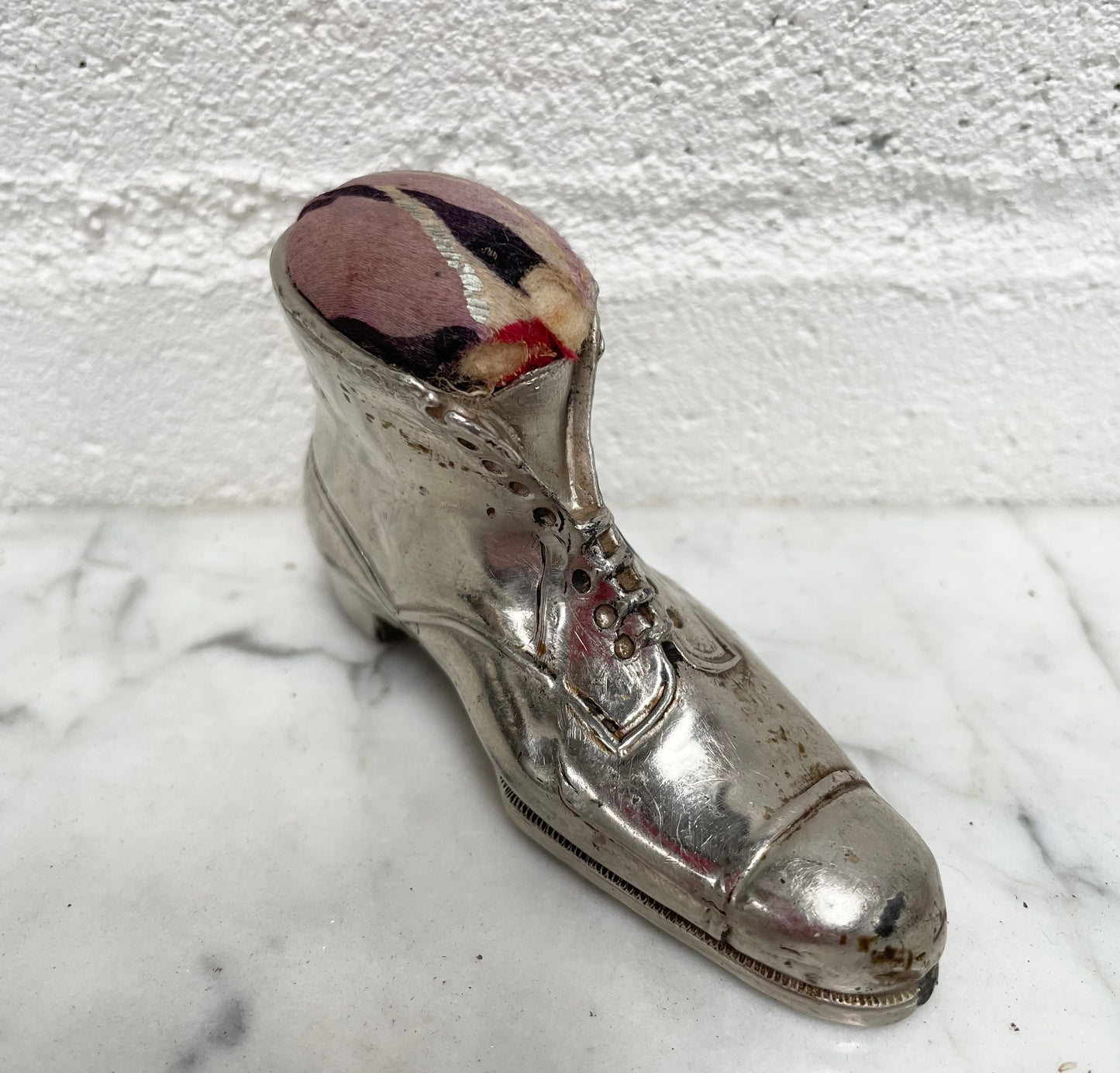 Edwardian Novelty Metal Shoe Pin Holder