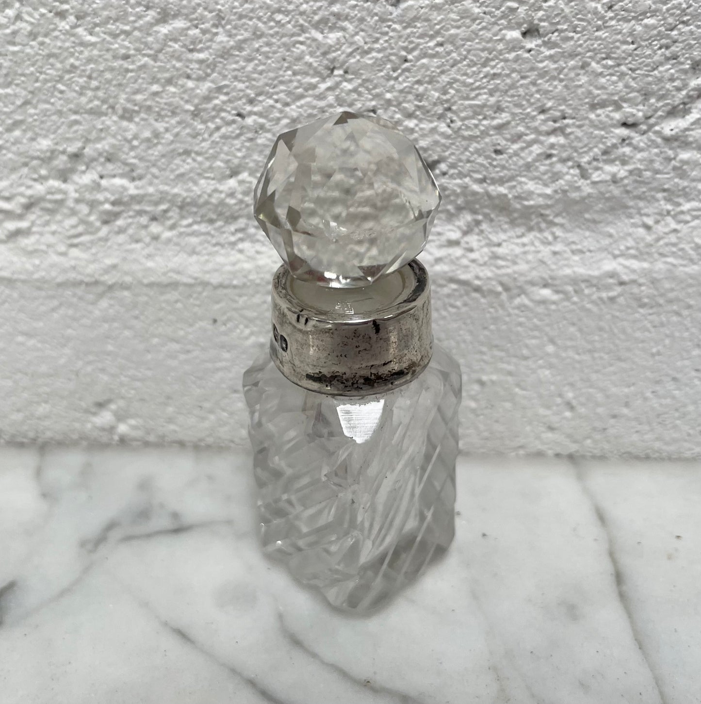 Edwardian Silver/Glass Scent Bottle AF