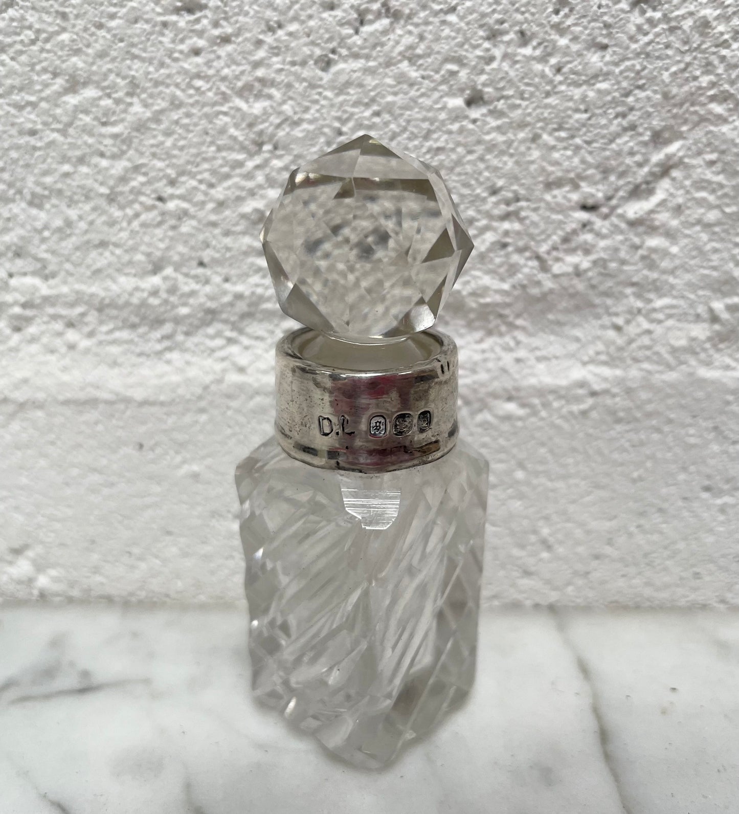 Edwardian Silver/Glass Scent Bottle AF