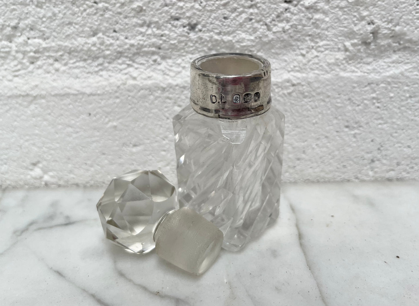 Edwardian Silver/Glass Scent Bottle AF