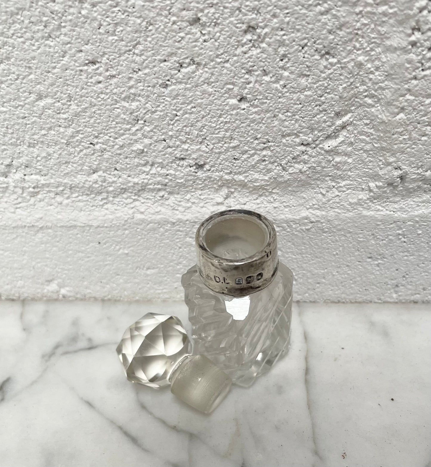 Edwardian Silver/Glass Scent Bottle AF