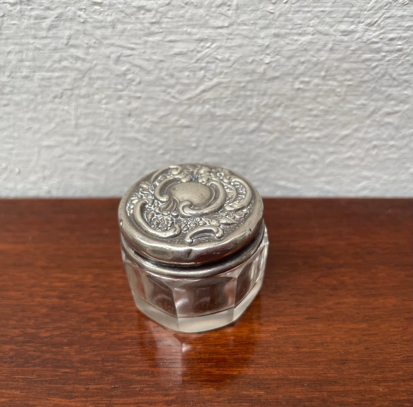 Late Victorian Silver/Glass Container