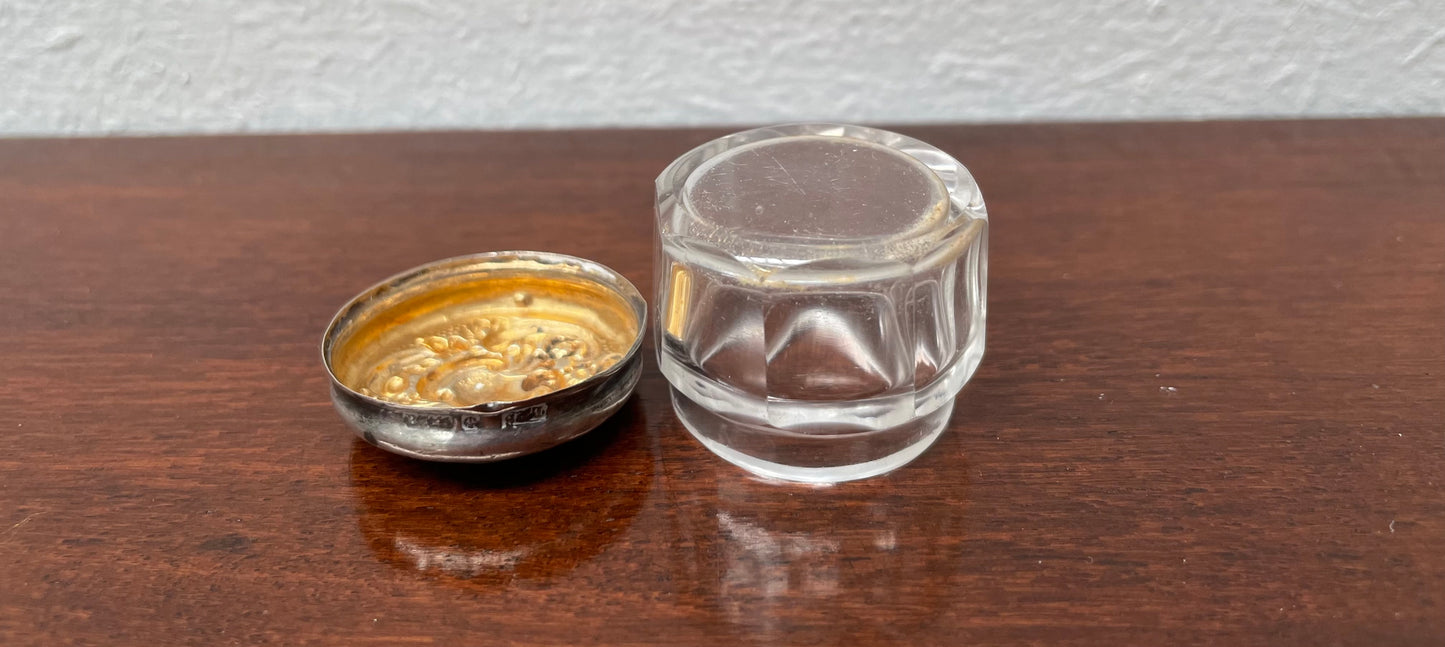 Late Victorian Silver/Glass Container