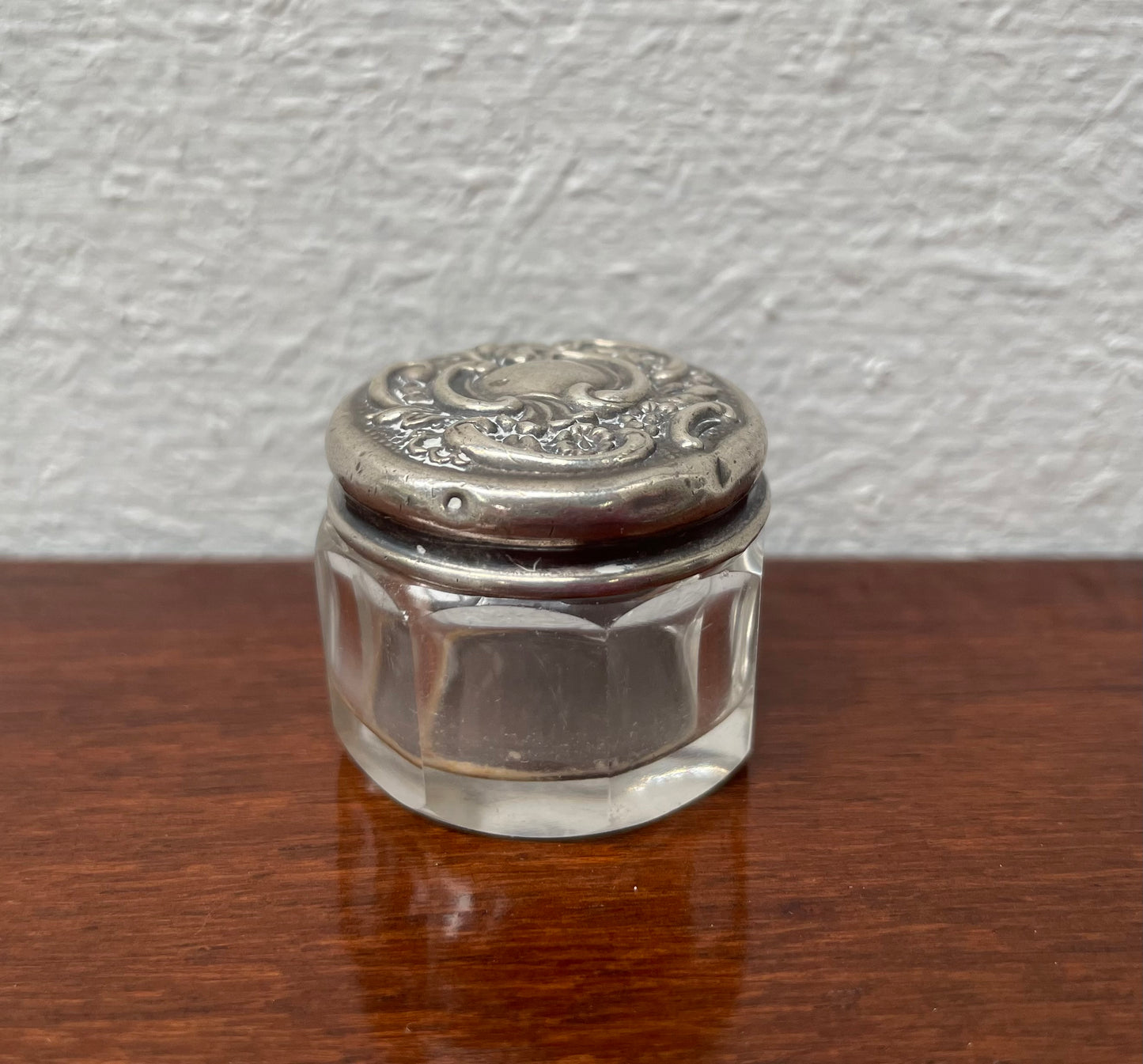Late Victorian Silver/Glass Container