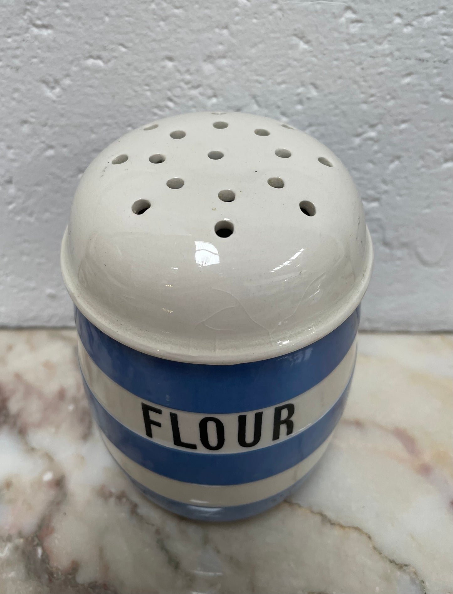 Vintage TG Green Cornishware Flour Shaker