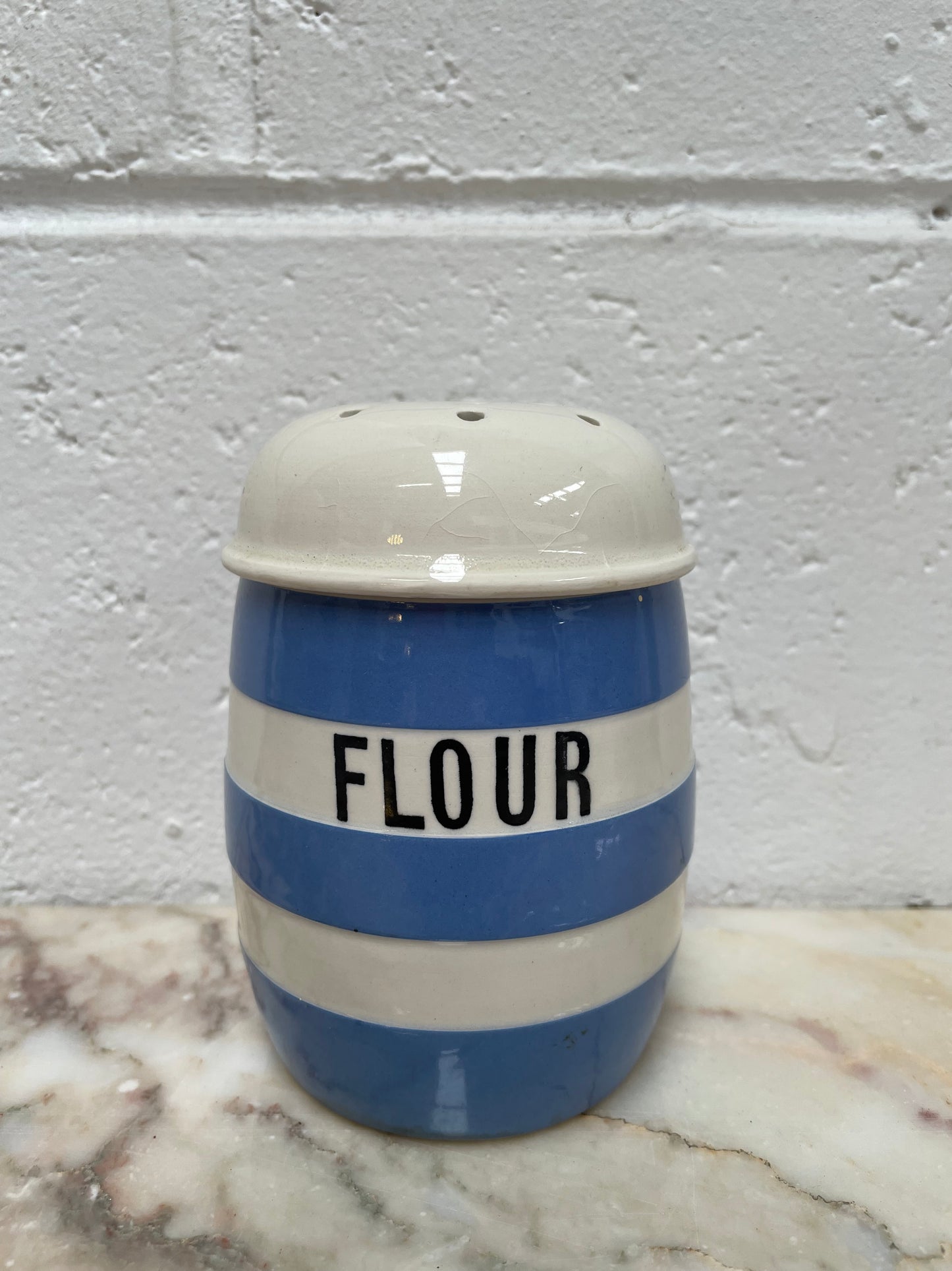 Vintage TG Green Cornishware Flour Shaker