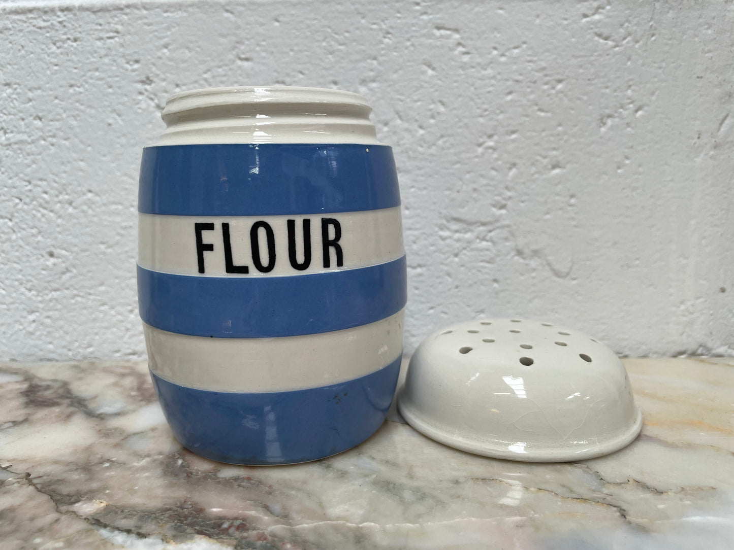 Vintage TG Green Cornishware Flour Shaker