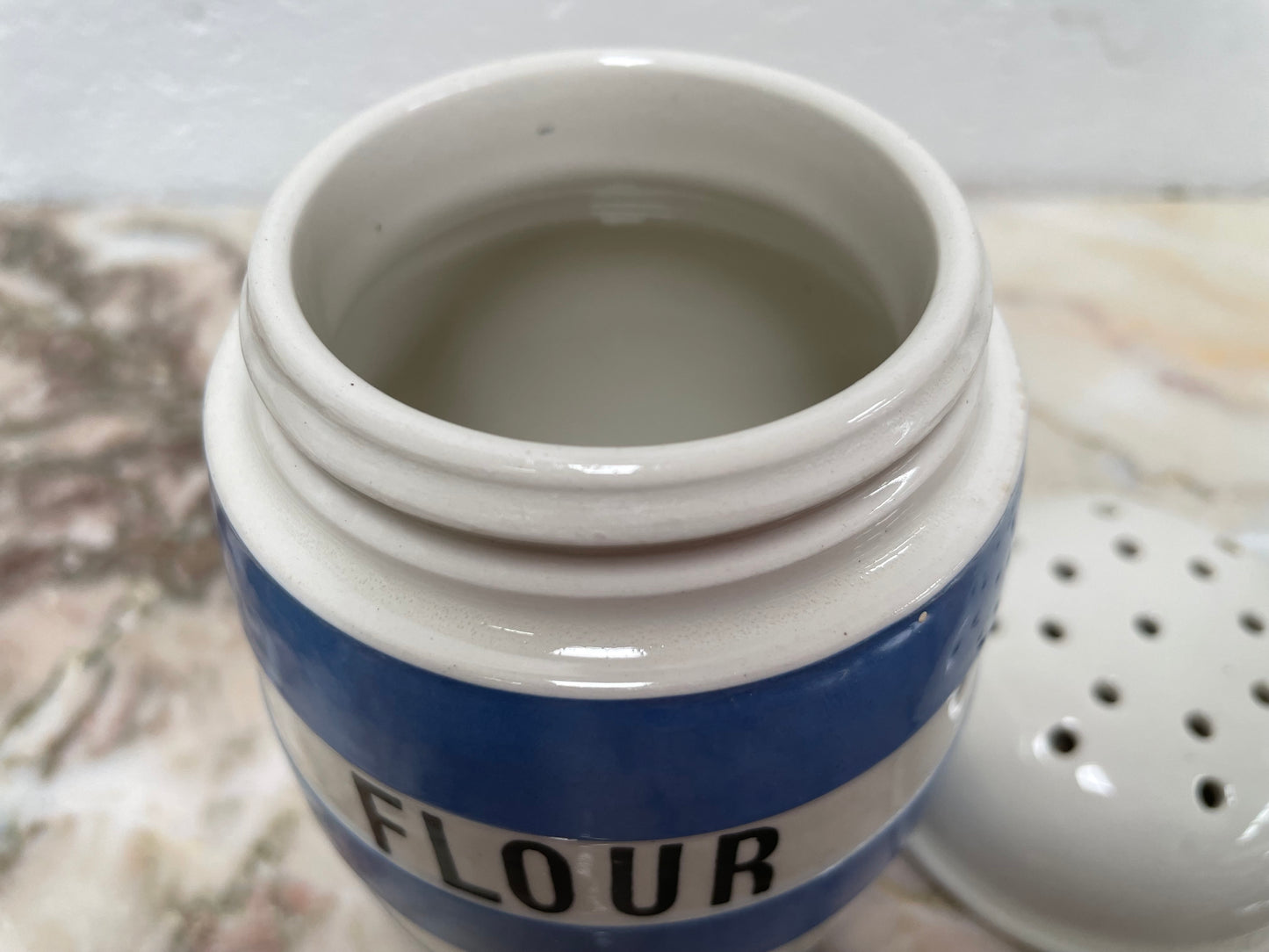 Vintage TG Green Cornishware Flour Shaker