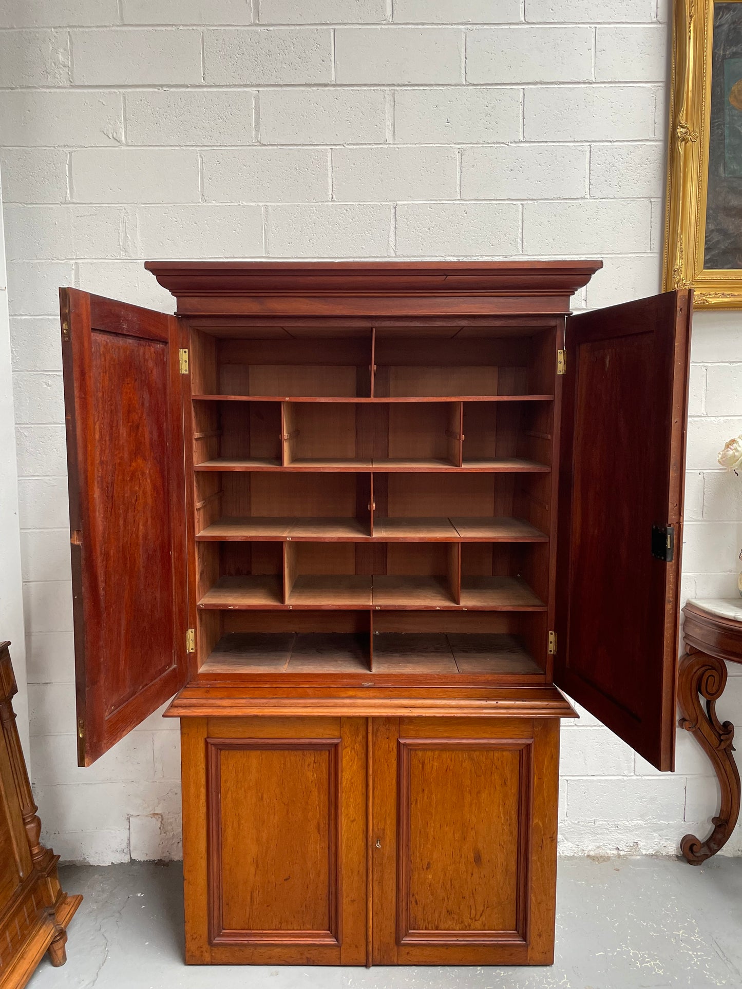 19th Century Cedar Post Office Storage Cabinet