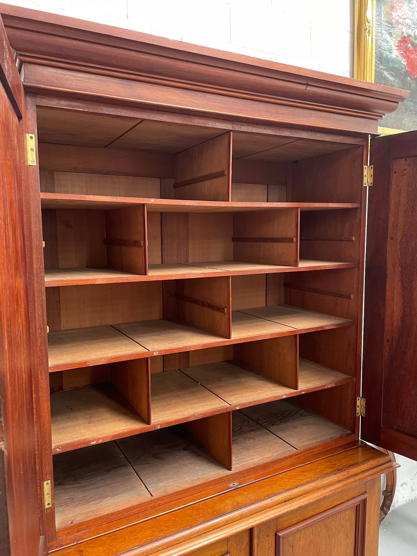 19th Century Cedar Post Office Storage Cabinet